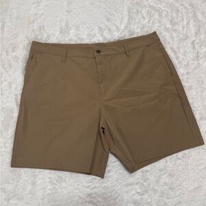 New 42 men’s khaki tan shorts festival raver outfit rave into the am